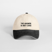 The Answer Is Diet Coke | Vintage Two Tone Cap: Vintage Sand