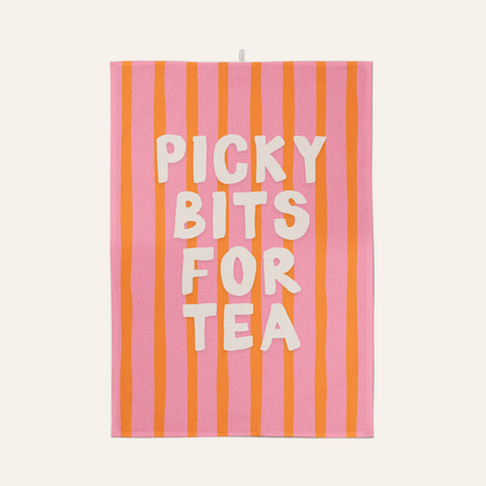 Picky Bits For Dinner | Tea Towel: Blush