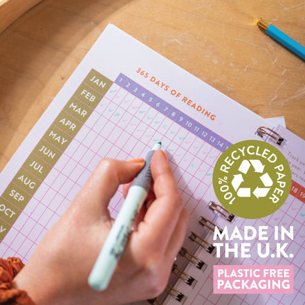 Reading Journal A5 | Hardback | Turquoise Citrus