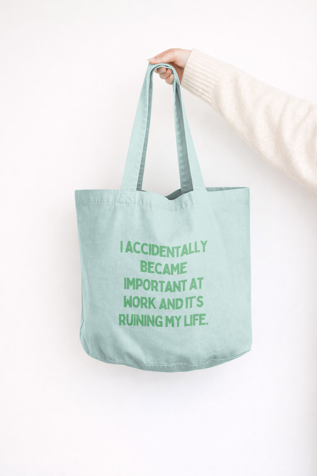I Accidentally Became Important At Work And It's Ruining My Life | Tote Bag: Dusky Pink