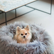 Grey Sheepskin Pet Bed: 40cm