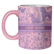 Mugs 'I Enjoy Dogging' by Lilly Rose: Mug Colour Inner & Handle 11oz - Blue