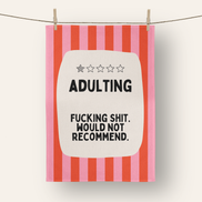 Adulting | Tea Towel: Red & Watermelon