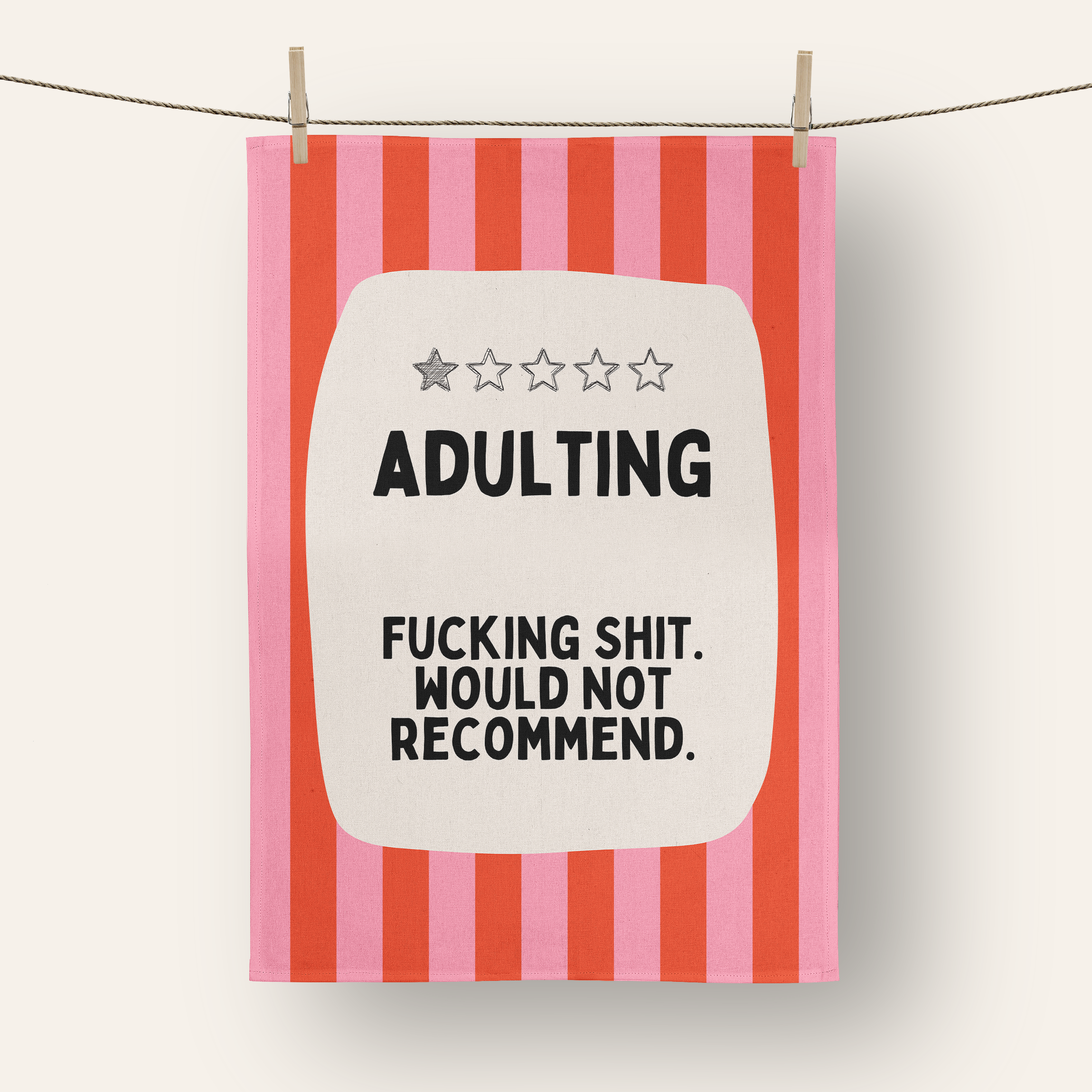Adulting | Tea Towel: Red & Watermelon