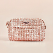 Dog Walking Bag - Pink Textured Tweed