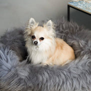 Grey Sheepskin Pet Bed: 40cm