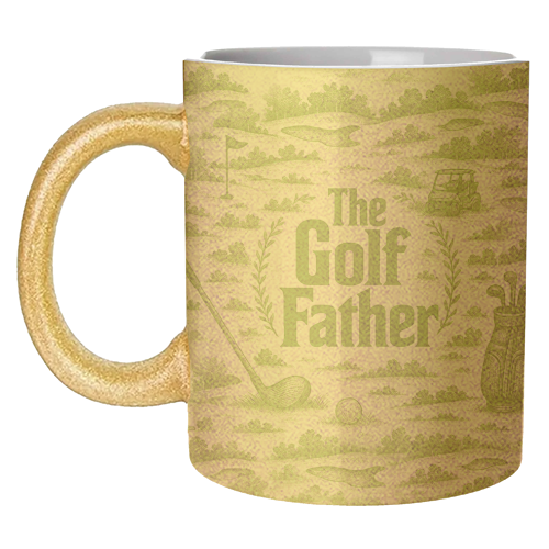 Mugs 'The Golf Father' by Lilly Rose: Mug Colour Inner & Handle 11oz - Green