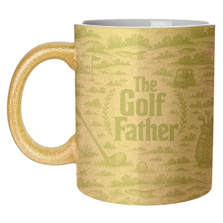 Mugs 'The Golf Father' by Lilly Rose: Mug Colour Inner & Handle 11oz - Green