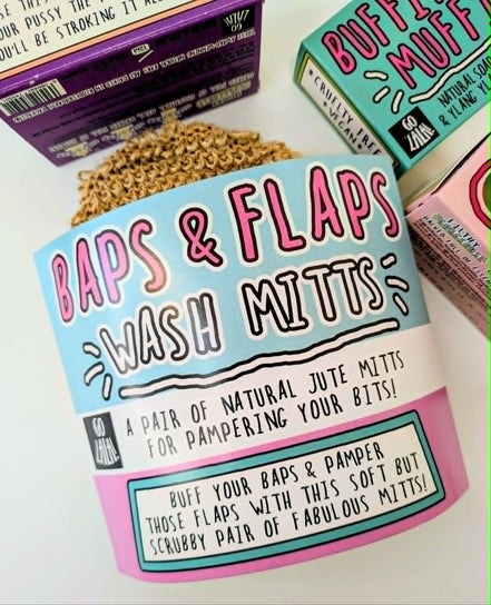 Baps & Flaps Mitts - Natural Jute Bath Mitts