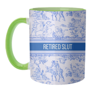 Mugs 'Retired Slut' by Lilly Rose: Mug Colour Inner & Handle 11oz - Black