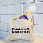 Painters & decorators sanitary bag cotton canvas pouch /coin purse /make up zip bag: Purple