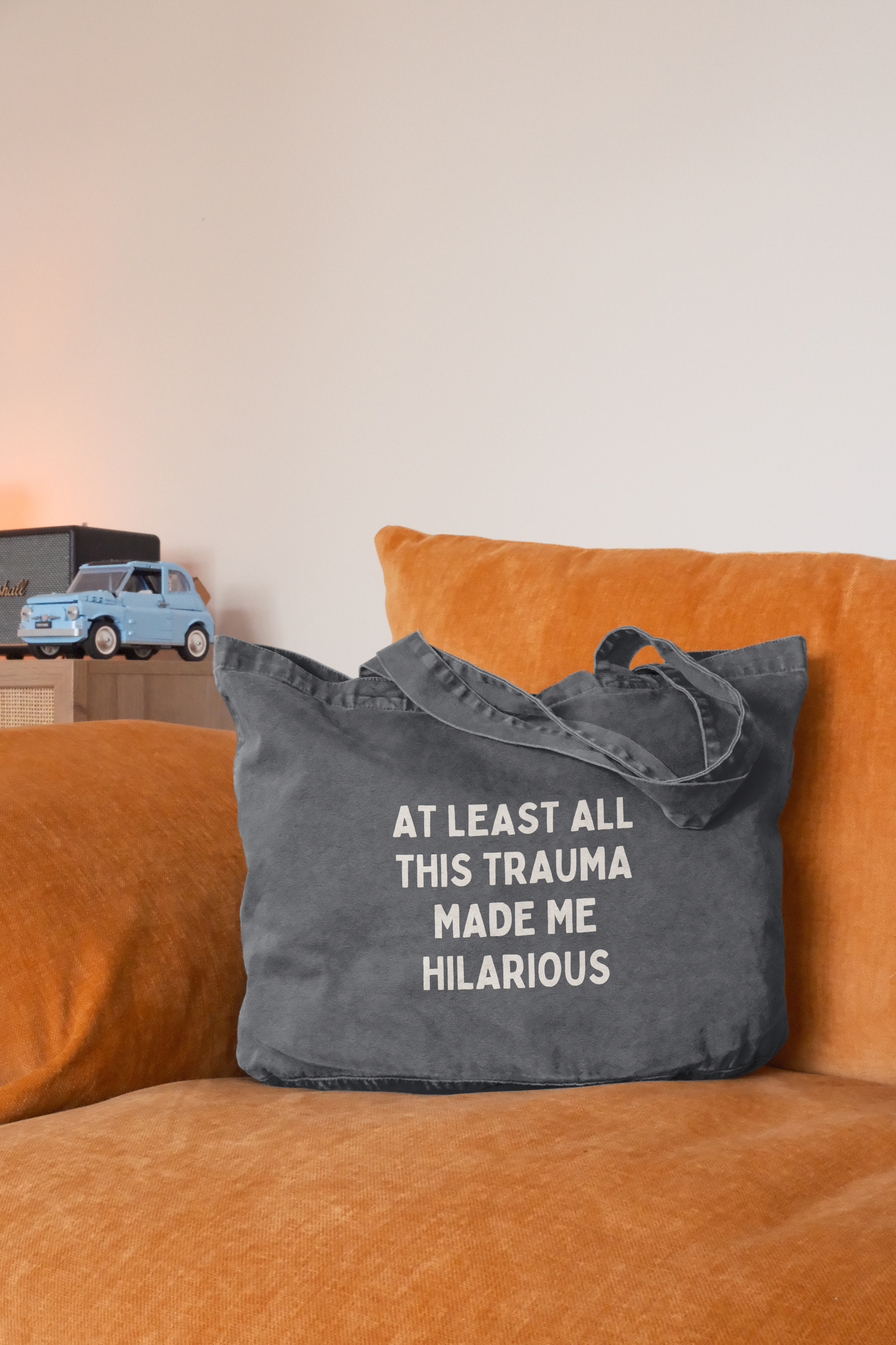 At Least All This Trauma Made Me Hilarious | Tote Bag: Vintage Light Blue