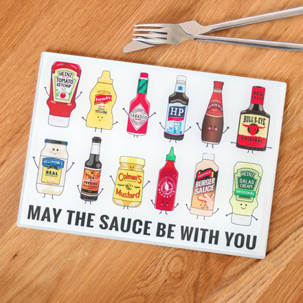 Funny Sauces Chopping Board