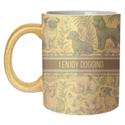Mugs 'I Enjoy Dogging' by Lilly Rose: Mug Colour Inner & Handle 11oz - Blue