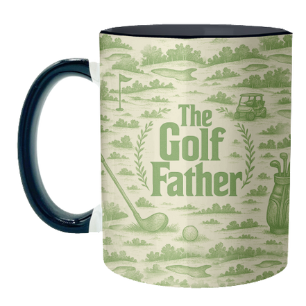 Mugs 'The Golf Father' by Lilly Rose: Mug Colour Inner & Handle 11oz - Green
