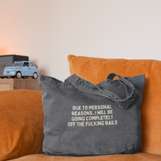 Due To Not Wanting To, I Will Not. Thanks | Tote Bag: Vintage Black