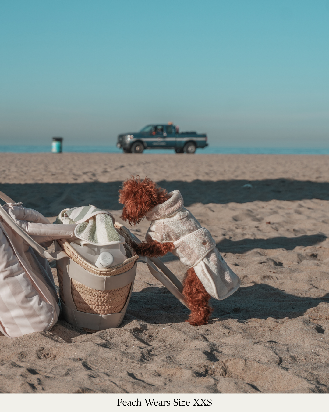 Hazelnut Stripe | The Cosy Cloak Drying Robe: XXS