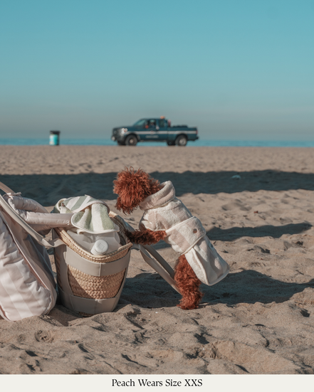 Hazelnut Stripe | The Cosy Cloak Drying Robe: M