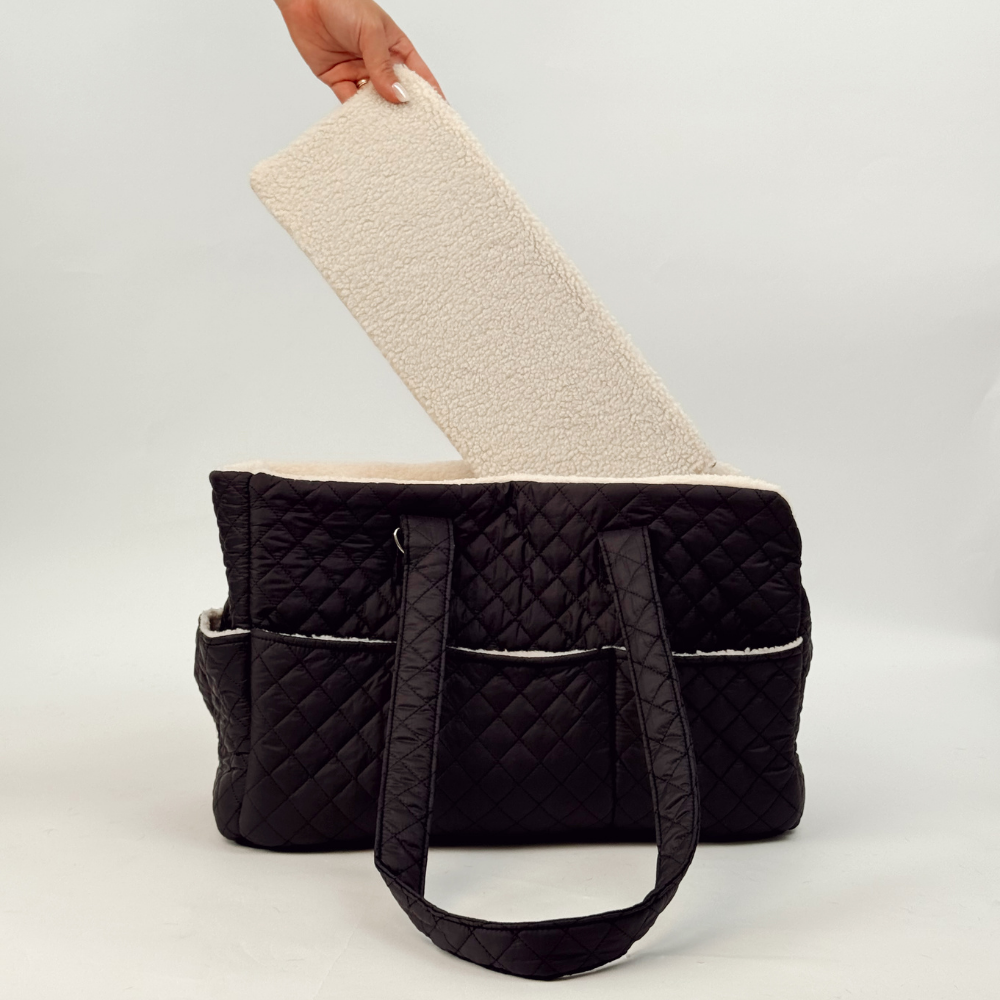 Dog Carrier - Quilted Black