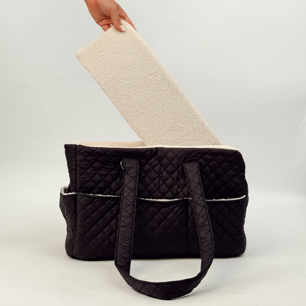 Dog Carrier - Quilted Black