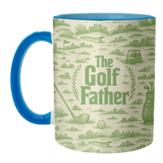 Mugs 'The Golf Father' by Lilly Rose: Mug Colour Inner & Handle 11oz - Green