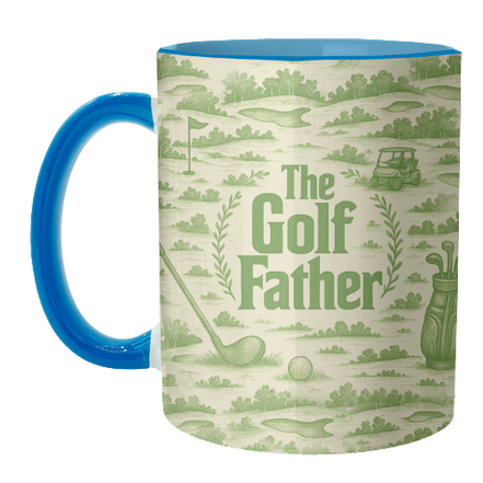 Mugs 'The Golf Father' by Lilly Rose: Mug Colour Inner & Handle 11oz - Green