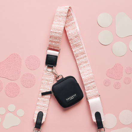 Textured Tweed Bag Strap - Pink