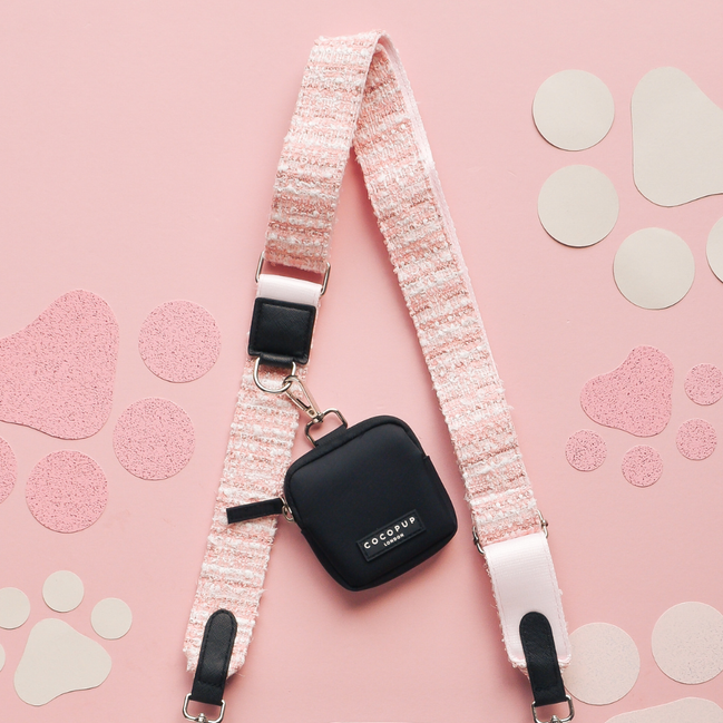 Textured Tweed Bag Strap - Pink