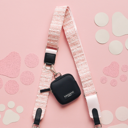 Textured Tweed Bag Strap - Pink