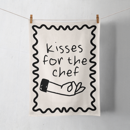 Kisses For The Chef | Tea Towel