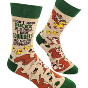 I Don't Have Ducks in a Row... Men's Novelty Crew Socks