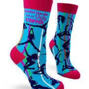 Workin' Harder Than an Ugly Stripper Women's Crew Socks
