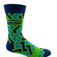 This Meeting is Bullshit Men's Novelty Crew Socks