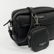 PU Leather Dog Walking Bag Bundle - Black