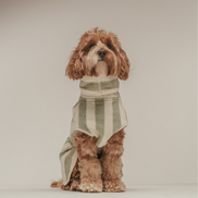 Matcha Stripe | The Cosy Cloak Drying Robe: XXS