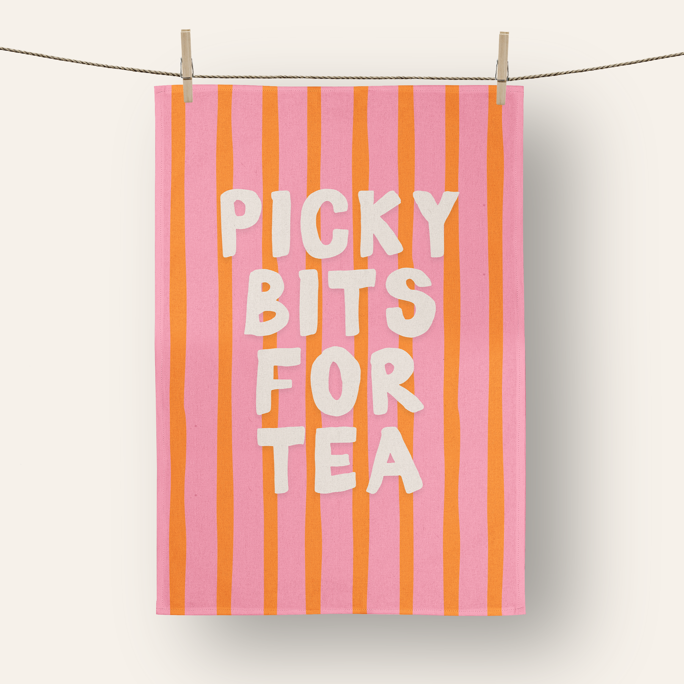 Picky Bits For Dinner | Tea Towel: Blush