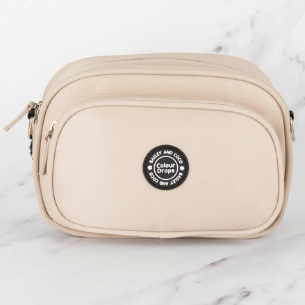 Dog Walking Bag - Latte with Oxford Tweed Strap