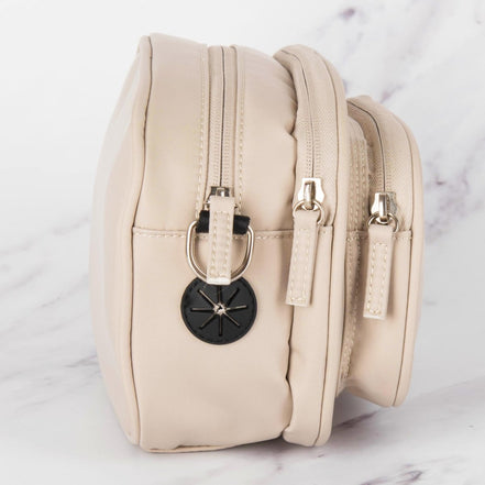 Dog Walking Bag - Latte with Oxford Tweed Strap