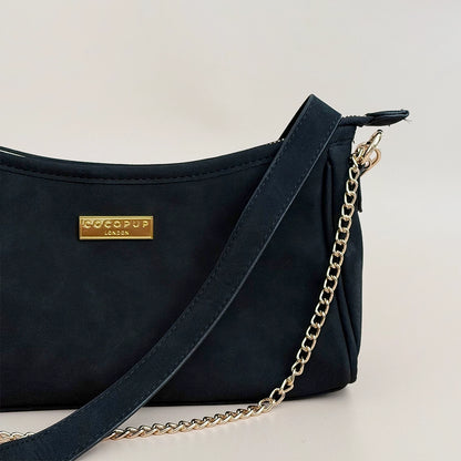 Cocopup London Dog Walking Bag -  Black Suedette