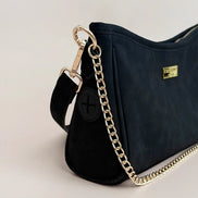 Cocopup London Dog Walking Bag -  Black Suedette