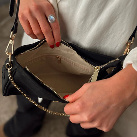 Cocopup London Dog Walking Bag -  Black Suedette