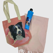 Border Collie Dog Print Tote Bag