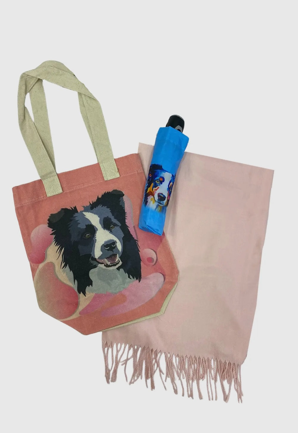 Border Collie Dog Print Tote Bag