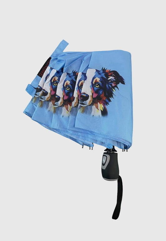 Border Collie Dog Print Umbrella