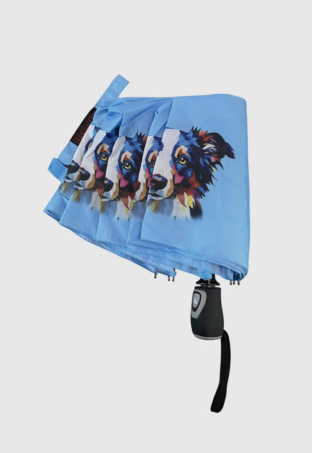 Border Collie Dog Print Umbrella