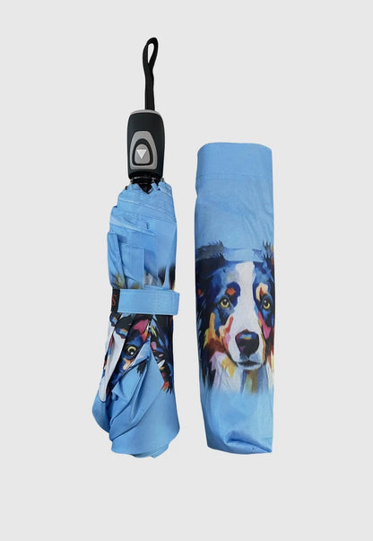 Border Collie Dog Print Umbrella