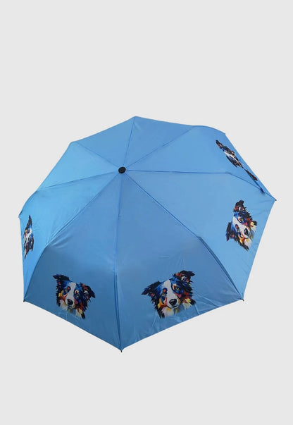 Border Collie Dog Print Umbrella