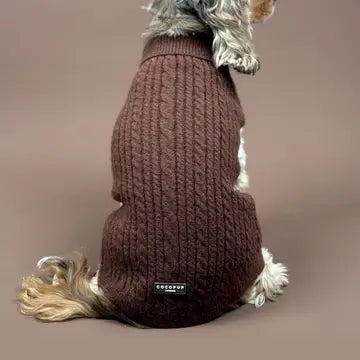 Cable Knit Jumper - Hot Coco