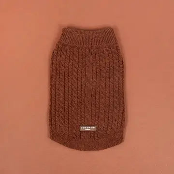 Cable Knit Jumper - Hot Coco