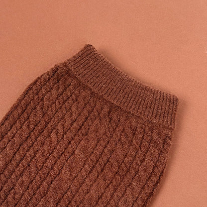 Cable Knit Jumper - Hot Coco